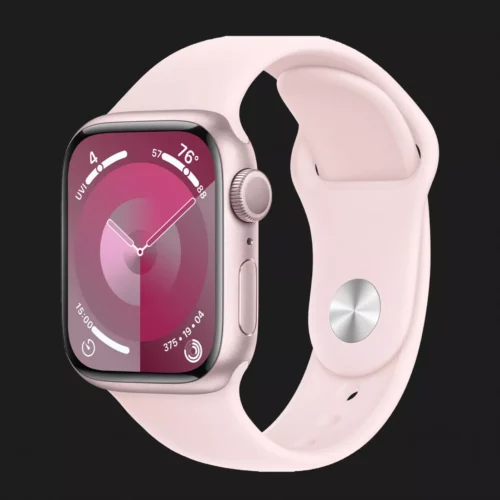 Apple Watch Series 9 45mm Pink Aluminum Case with Light Pink Sport Band M/L (MR9H3)