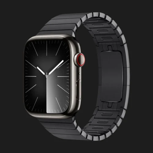 Apple Watch Series 9 45mm GPS + LTE, Graphite Stainless Steel Case with Space Black Link Bracelet (2023)