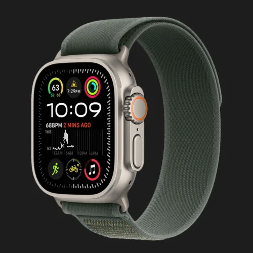 Apple Watch Ultra 2 49mm GPS + LTE Titanium Case with Green Trail Loop S/M (MYT73, MXTN3)