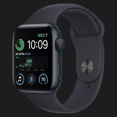 Apple Watch SE 2 44mm Midnight Aluminum Case with Midnight Sport Band (MNK03)