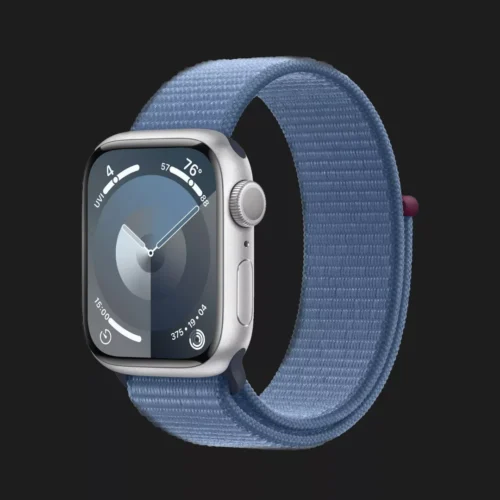 Apple Watch Series 9 GPS 41mm Silver Aluminum Case with Winter Blue Sport Loop (MR923)