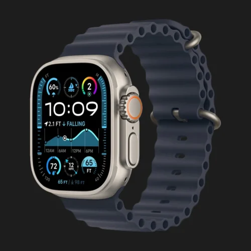 Apple Watch Ultra 2 49mm GPS + LTE Titanium Case with Black Ocean Band (MYT03, MXTL3)