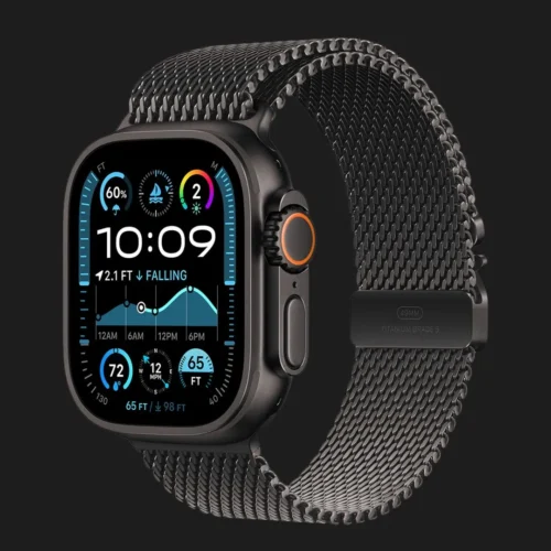 Apple Watch Ultra 2 49mm GPS + LTE Black Titanium Case with Black Titanium Milanese Loop Large (MX5V3)