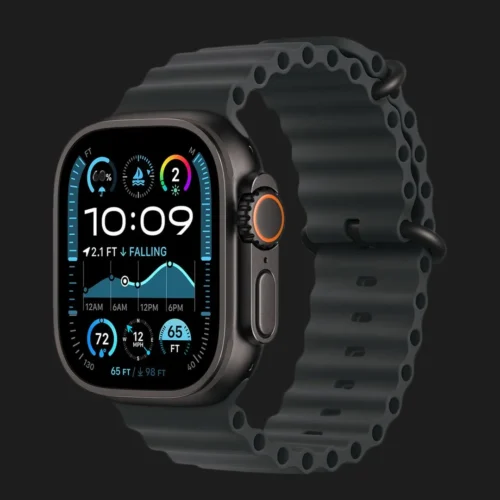 Apple Watch Ultra 2 49mm GPS + LTE Black Titanium Case with Black Ocean Band (MX4P3)