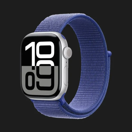 Apple Watch Series 10 GPS 46mm Silver Aluminum Case with Ultramarine Sport Loop