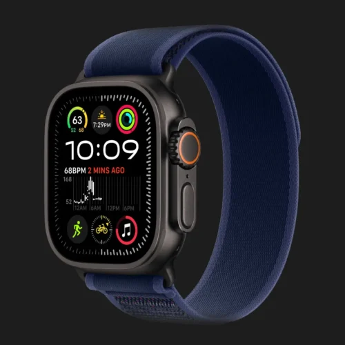 Apple Watch Ultra 2 49mm GPS + LTE Black Titanium Case with Blue Trail Loop M/L (MYTJ3, MYQ83)