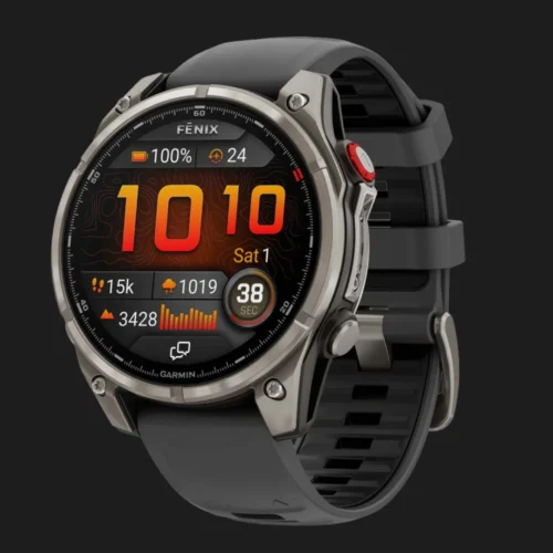 Garmin Fenix 8 Pro 47mm AMOLED Sapphire Titanium with Graphite/Black Silicone Band