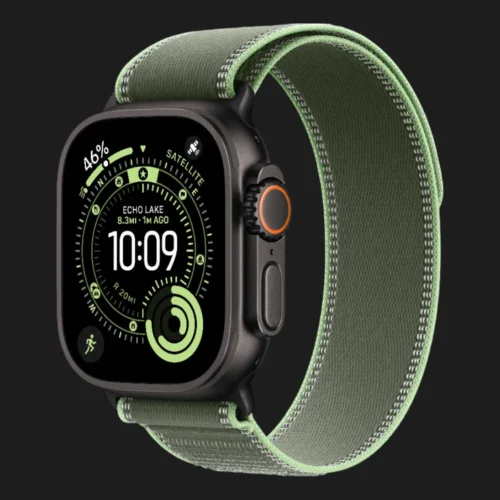 Apple Watch Ultra 3 GPS + LTE, 49mm Black Titanium Case with Green/Neon Trail Loop - M/L