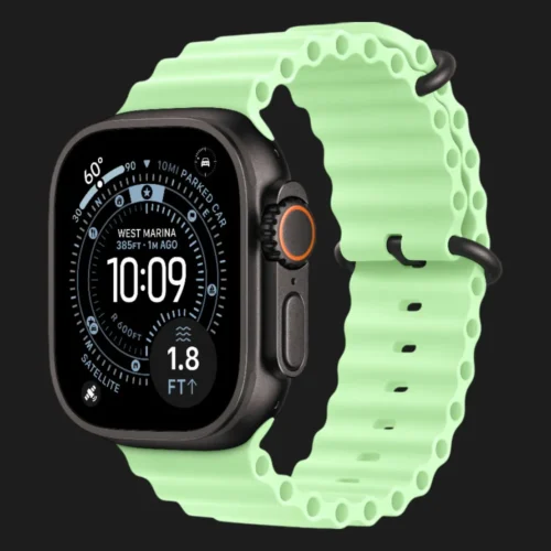 Apple Watch Ultra 3 GPS + LTE, 49mm Black Titanium Case with Neon Green Ocean Band