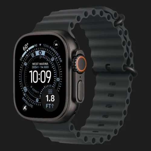 Apple Watch Ultra 3 GPS + LTE, 49mm Black Titanium Case with Black Ocean Band (MF0J4)