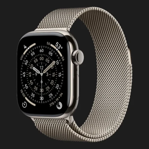 Apple Watch Series 11 GPS, 46mm Natural Titanium Case with Natural Milanese Loop (M/L)