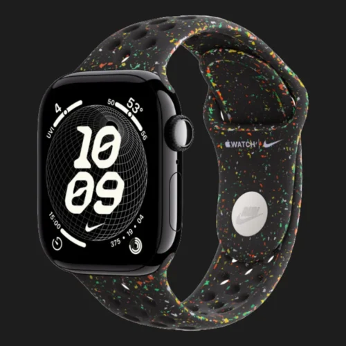 Apple Watch Series 11 GPS, 46mm Jet Black Aluminum Case with Midnight Black Nike Sport Band (S/M)