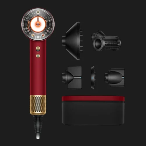 Фен для волосся Dyson Supersonic HD16 Nural Straight+Wavy (Velvet Red/Gold)