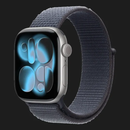 Apple Watch Series 11 GPS, 42mm Space Gray Aluminum Case with Anchor Blue Sport Loop