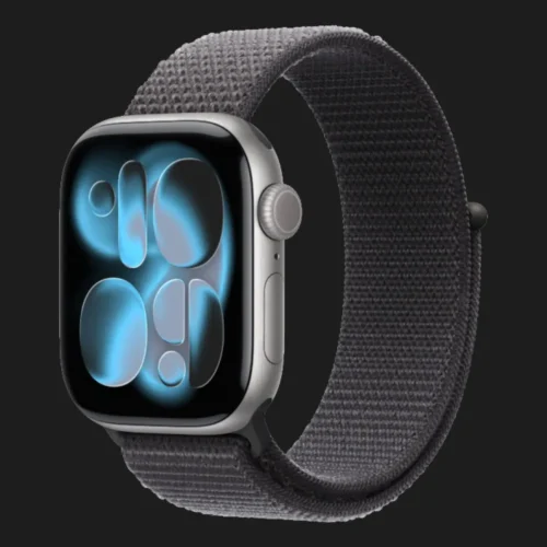 Apple Watch Series 11 GPS, 42mm Space Gray Aluminum Case with Dark Gray Sport Loop