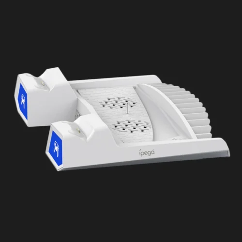 Зарядна станція iPega PG-P5023A із системою охолодження для Sony PS5/PS Slim PS5/PRO (White)