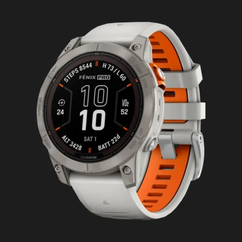 б/у Garmin Fenix 7 Pro Sapphire Solar Titanium with Fog Gray/Ember Orange Band
